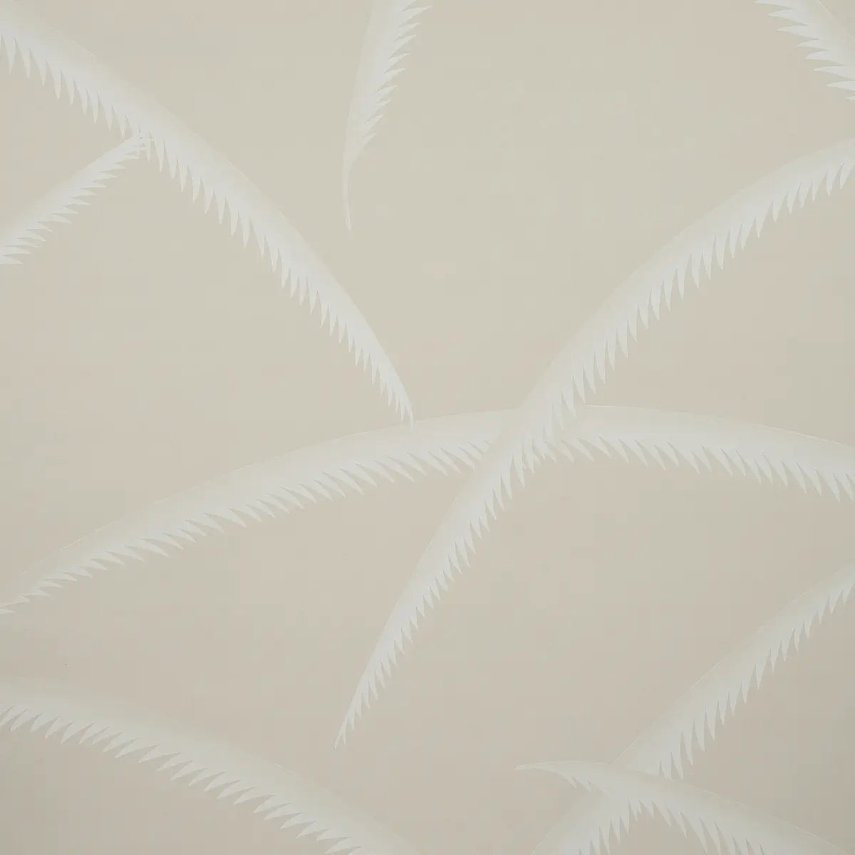 Deco Palms Wallpaper - Ivory On Natural