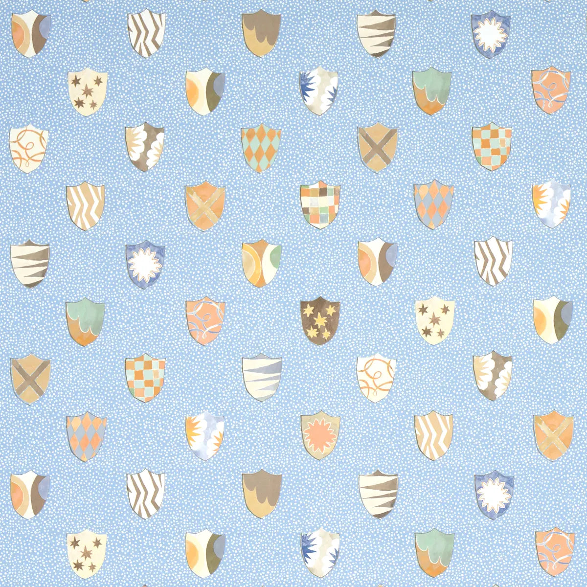 Heraldic Wallpaper - Oxford Blue