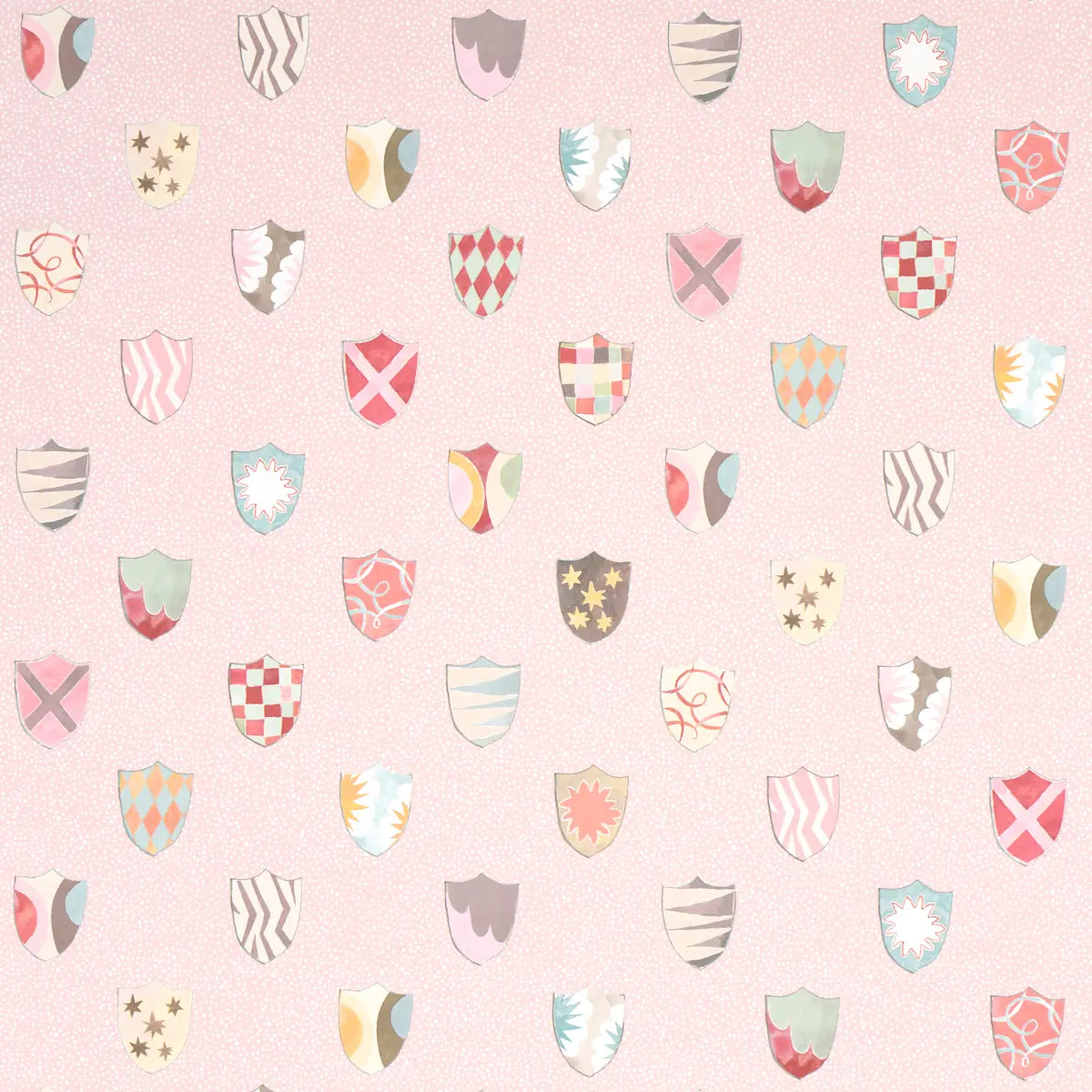Heraldic Wallpaper - Pink