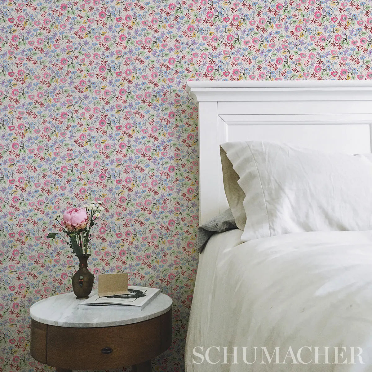 Calico Wallpaper in an interior setting