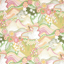 Load image into Gallery viewer, Daisy Chain Wallpaper - Green And Pink