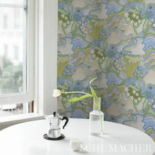 Load image into Gallery viewer, Daisy Chain Wallpaper in an interior setting
