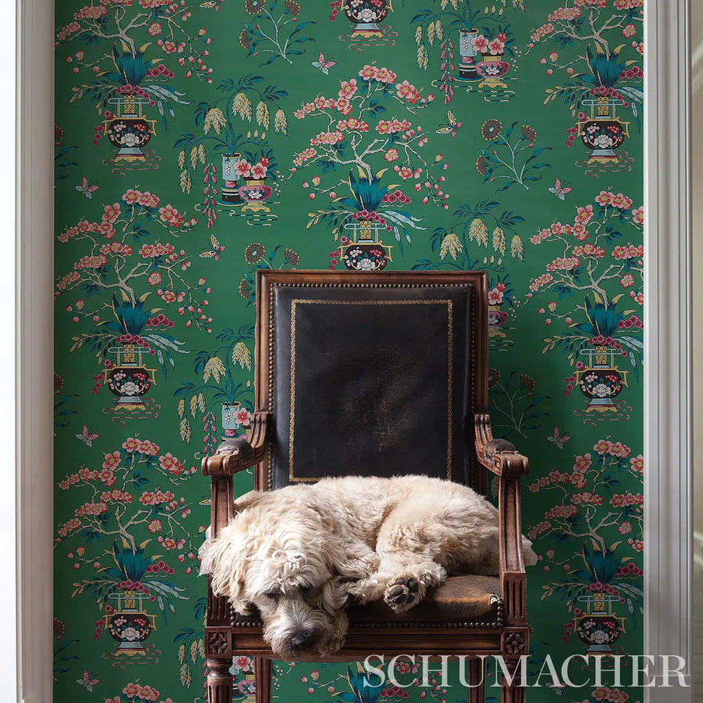 Ming Vase Wallpaper in an interior setting
