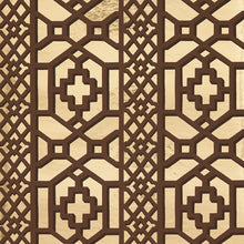 Load image into Gallery viewer, Zanzibar Trellis Mylar Wallpaper - Gold Mylar