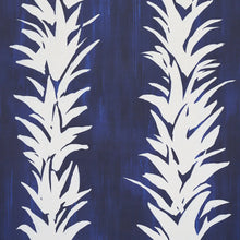 Load image into Gallery viewer, White Lotus Wallpaper - Cobalt