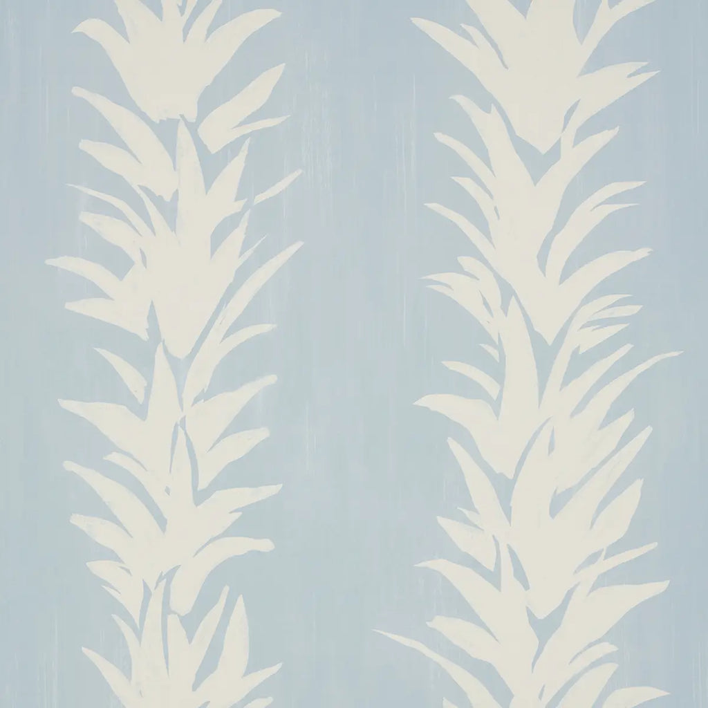 White Lotus Wallpaper - Soft Blue