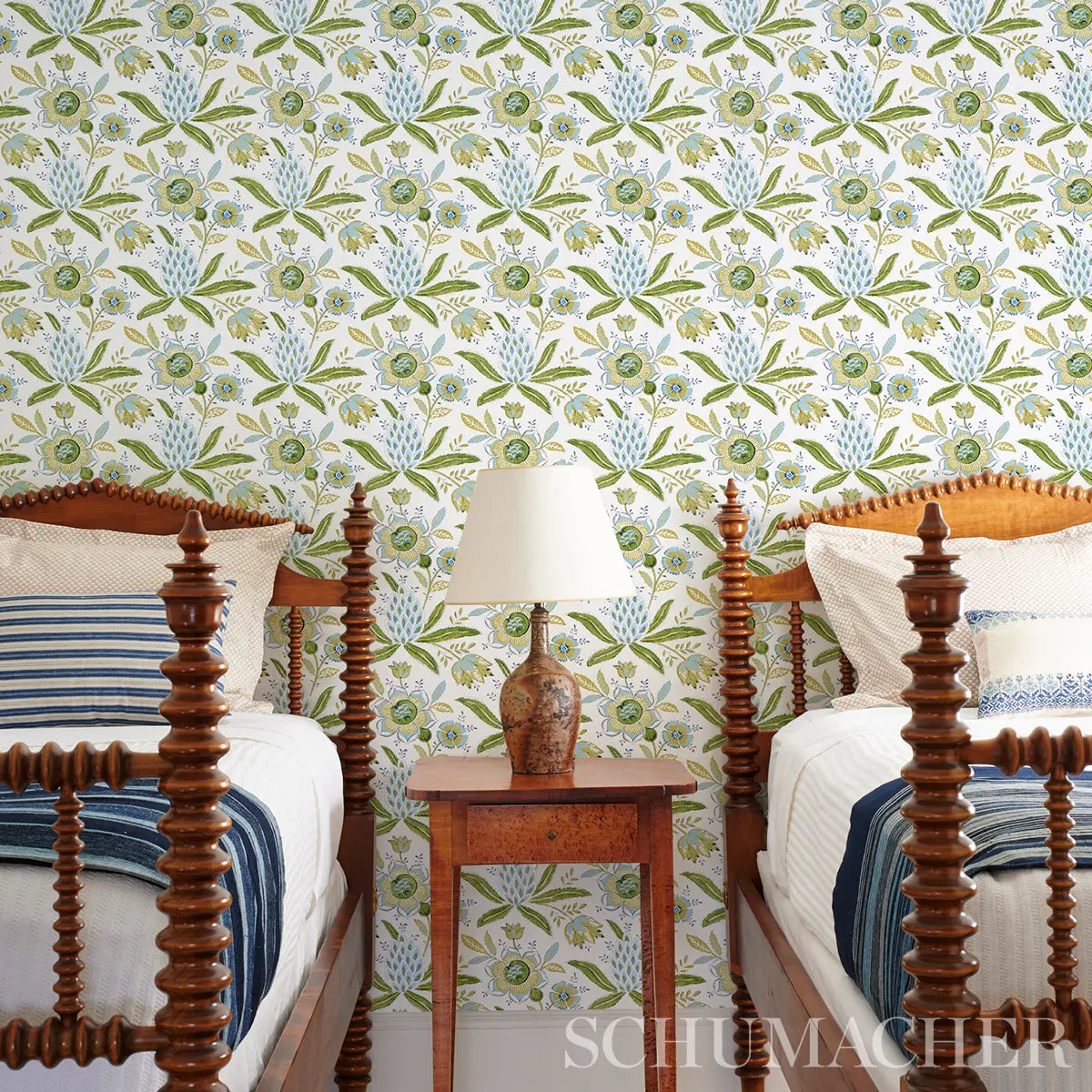 Lafayette Botanical Wallpaper in an interior setting