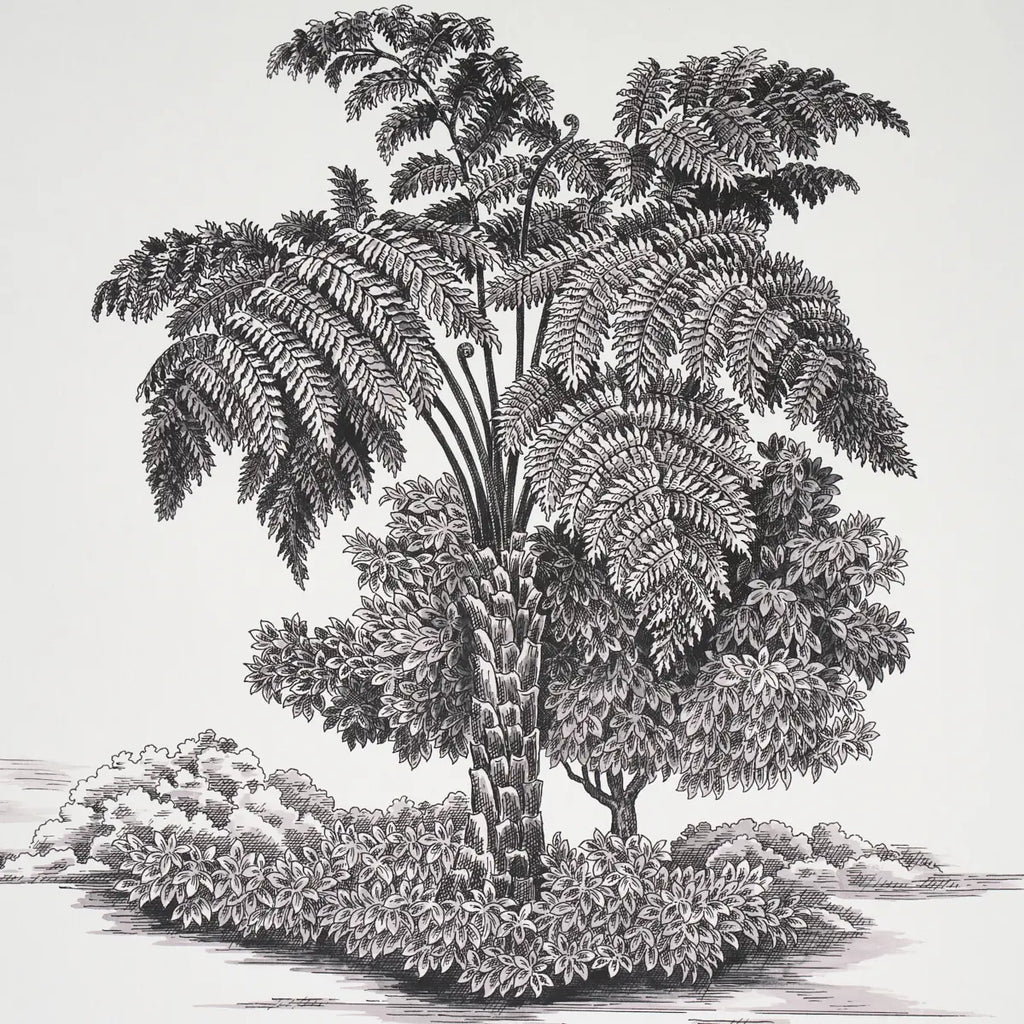 Toussaint Toile Wallpaper in an interior setting