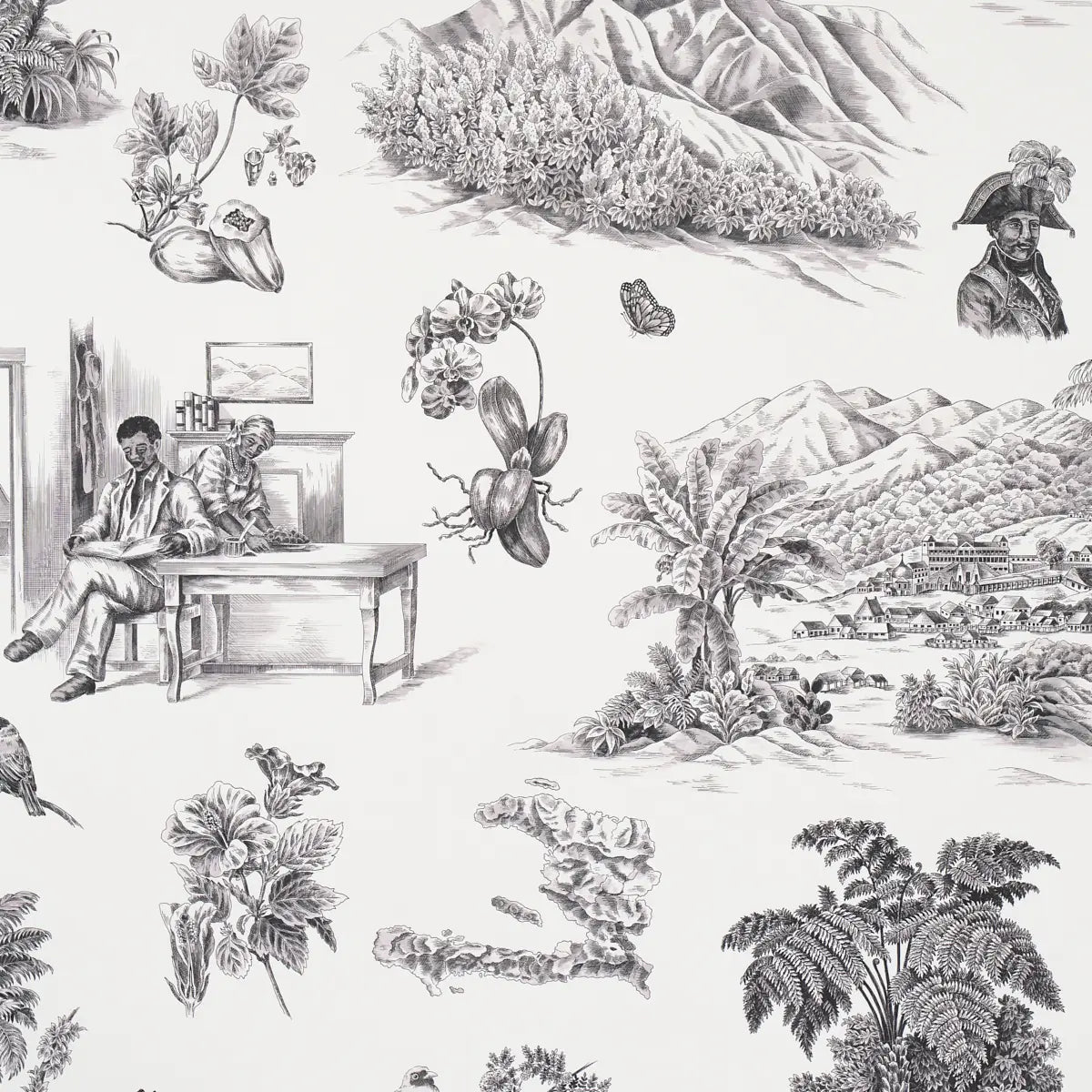 Toussaint Toile Wallpaper