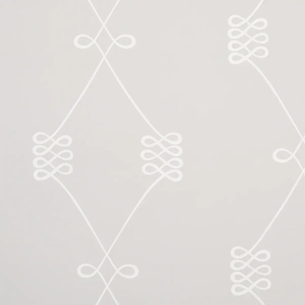 Nicolette Wallpaper - White On Grey