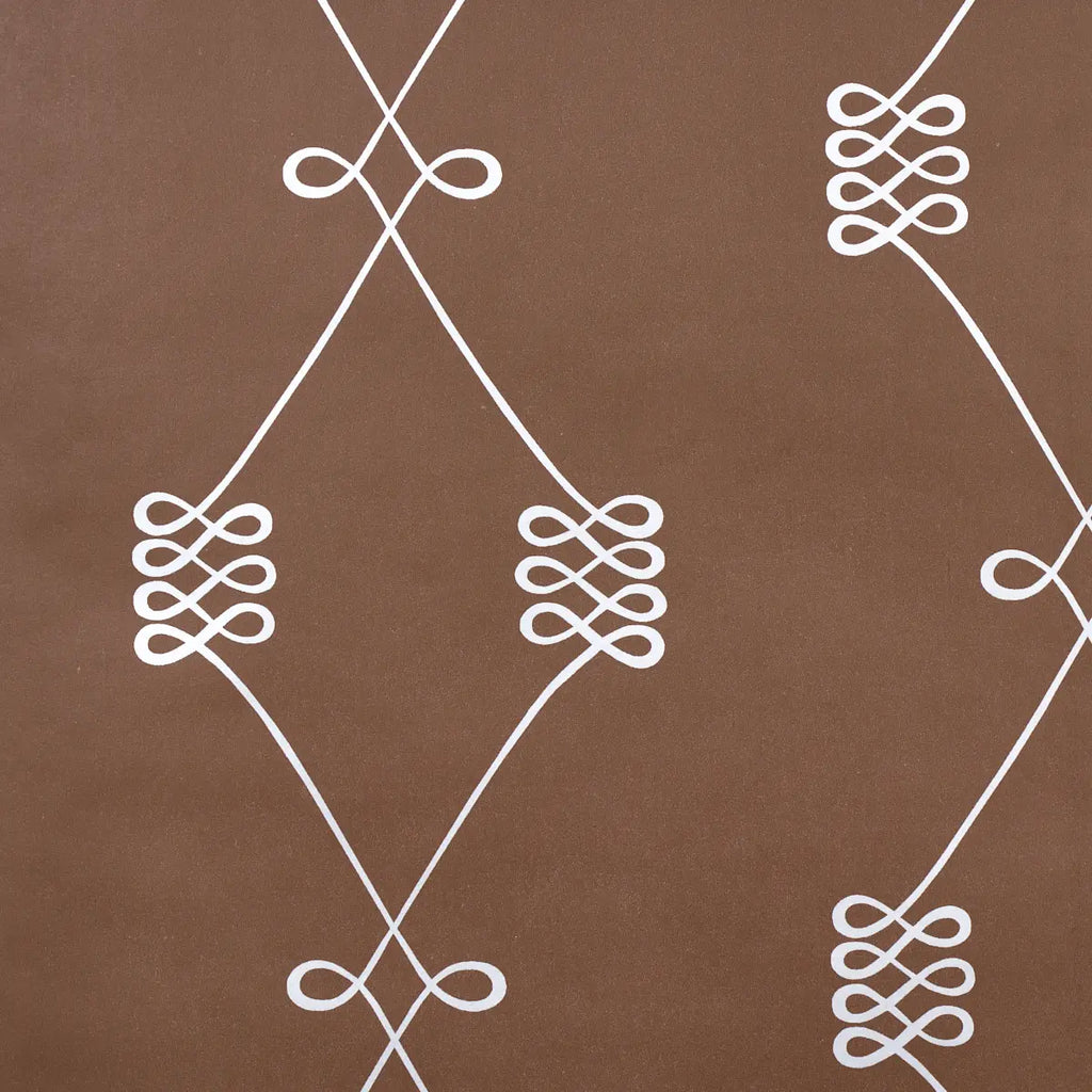 Nicolette Wallpaper - Silver On Brown