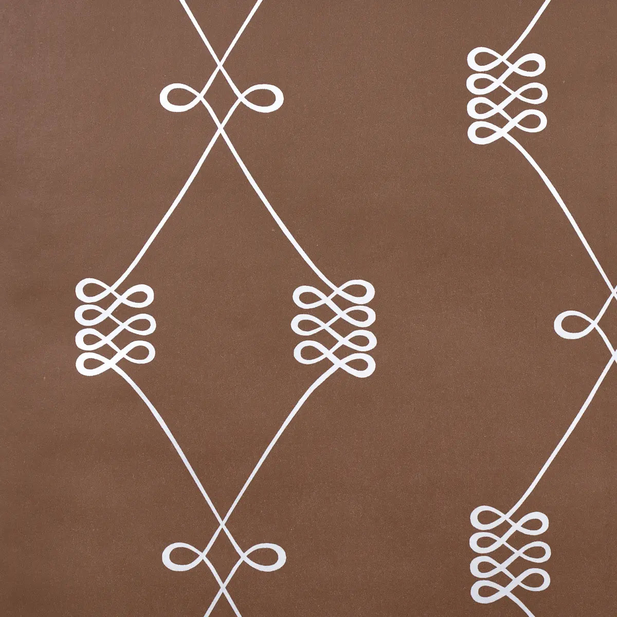 Nicolette Wallpaper - Silver On Brown