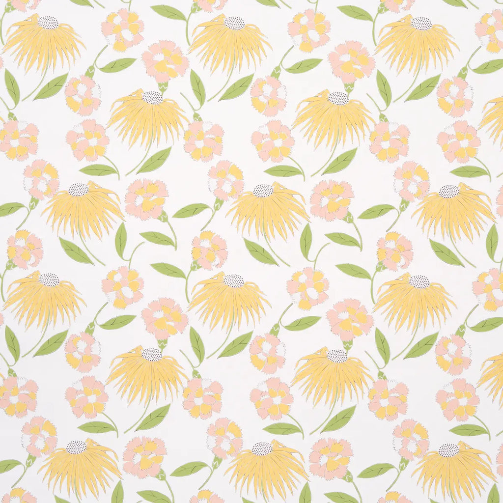 Bouquet Toss Wallpaper - Pink Lemonade