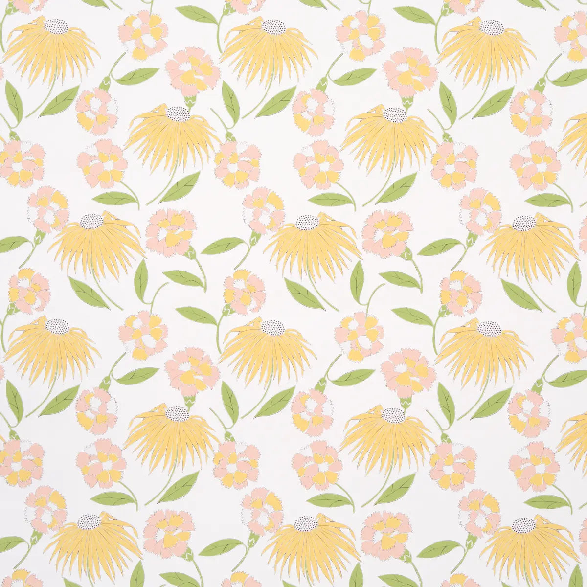 Bouquet Toss Wallpaper - Pink Lemonade