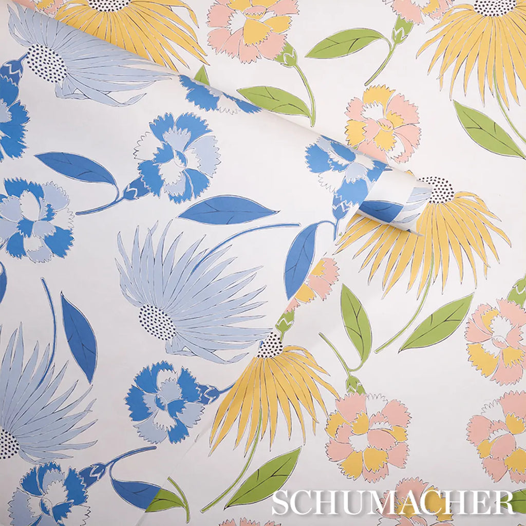 Bouquet Toss Wallpaper in an interior setting
