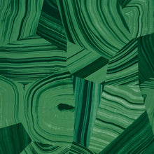Load image into Gallery viewer, Agate Slice Wallpaper - Malachite Green