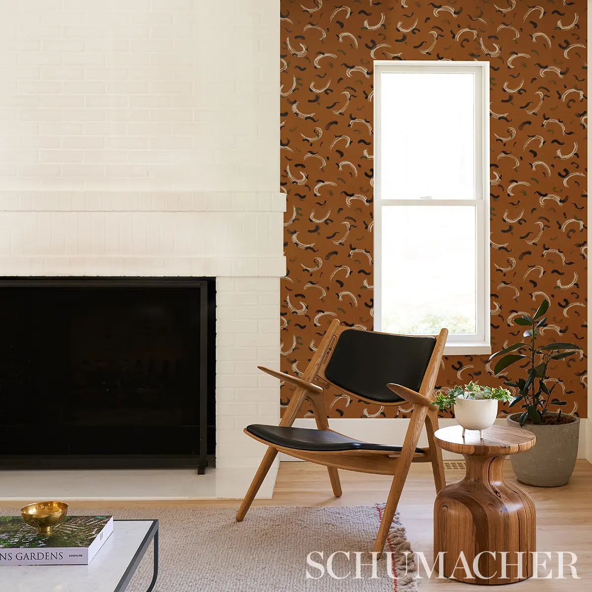 Brushmark Wallpaper in an interior setting