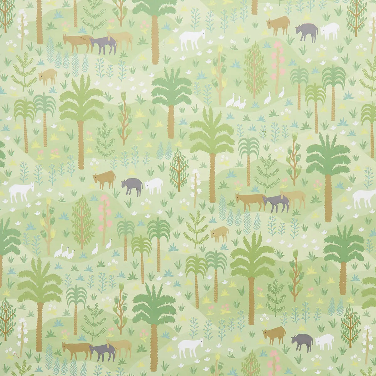 Las Colinas Wallpaper - Green