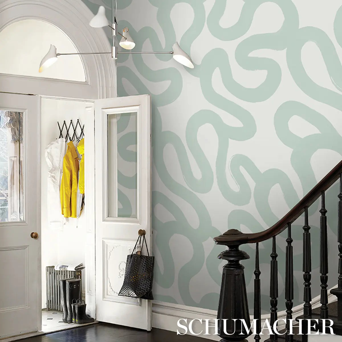 Trace Wallpaper in an interior setting