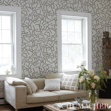 Load image into Gallery viewer, Tangent Wallpaper in an interior setting