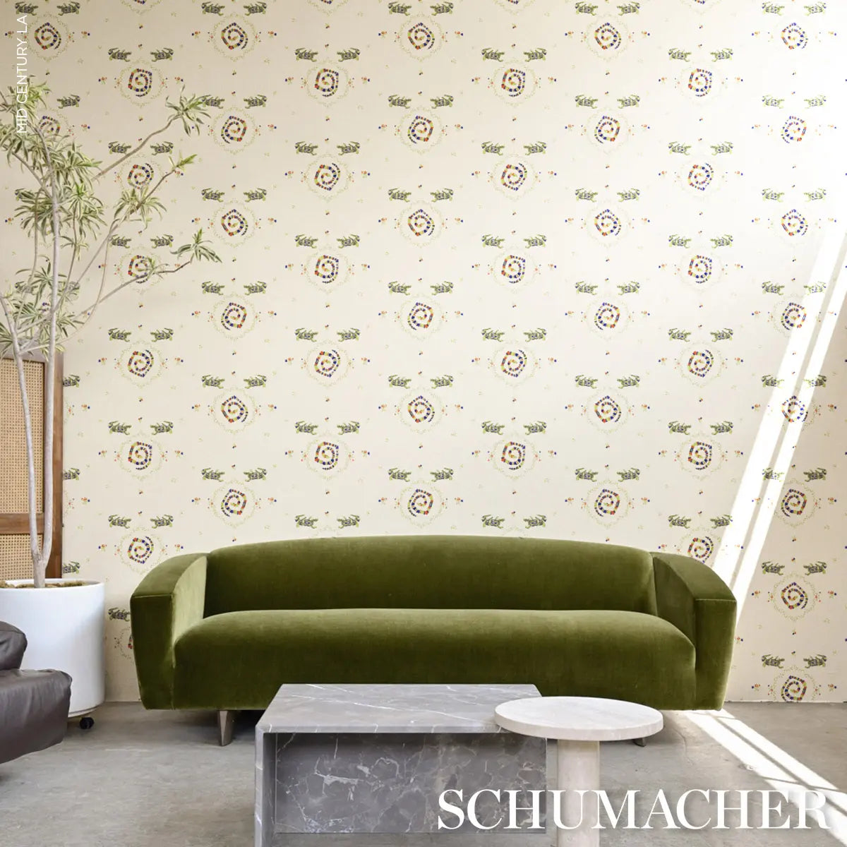 Reptilia Wallpaper in an interior setting
