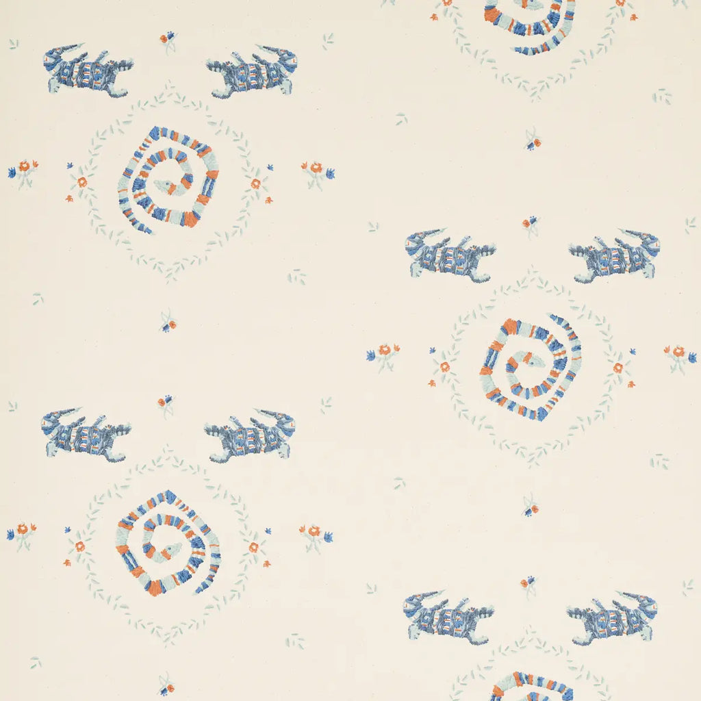 Reptilia Wallpaper - Warm Blue