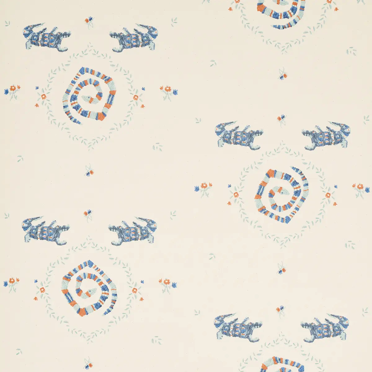 Reptilia Wallpaper - Warm Blue