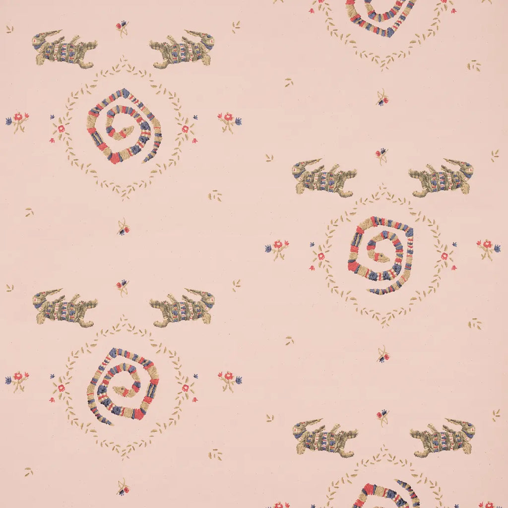 Reptilia Wallpaper - Muted Pink