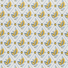 Load image into Gallery viewer, Basile Trellis Wallpaper - Yellow &amp; Blue