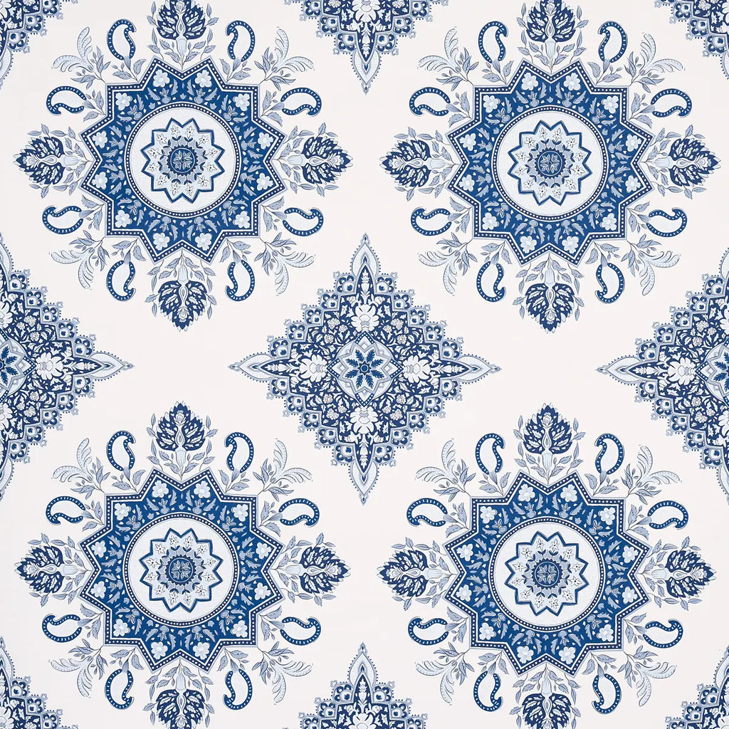 Montecito Medallion Wallpaper - Indigo