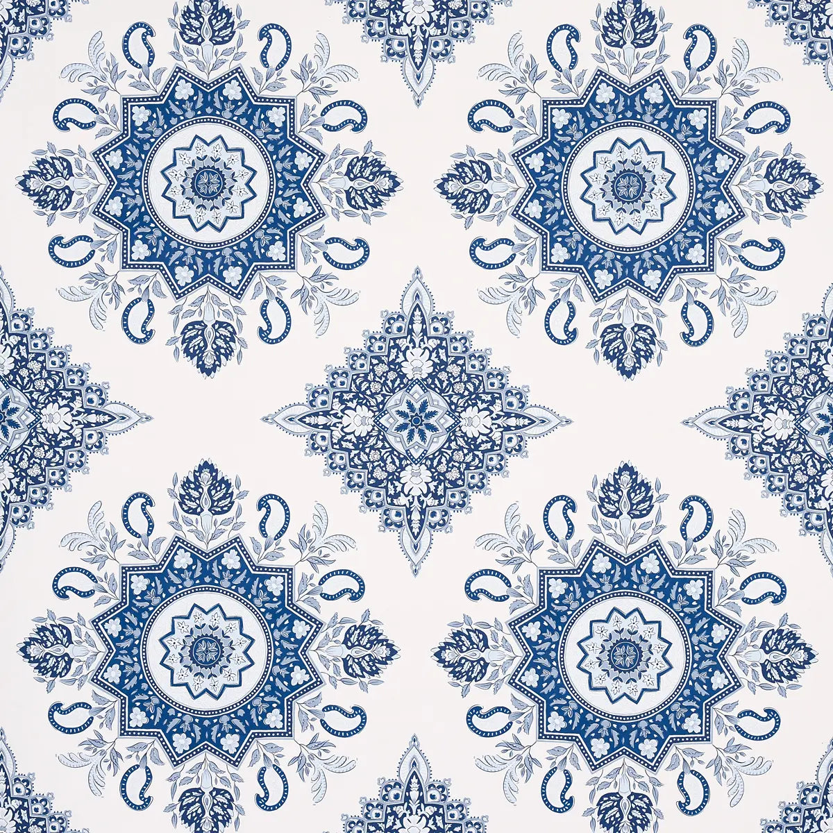 Montecito Medallion Wallpaper - Indigo