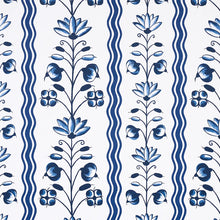 Load image into Gallery viewer, Delft Waves Wallpaper - Blue