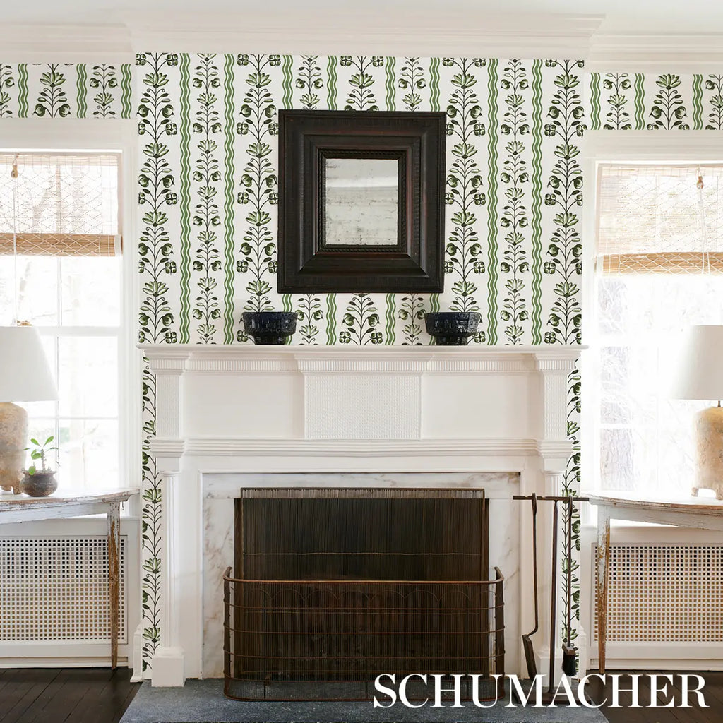 Delft Waves Wallpaper in an interior setting