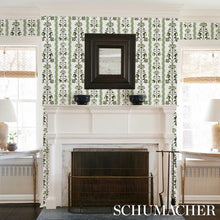Load image into Gallery viewer, Delft Waves Wallpaper in an interior setting