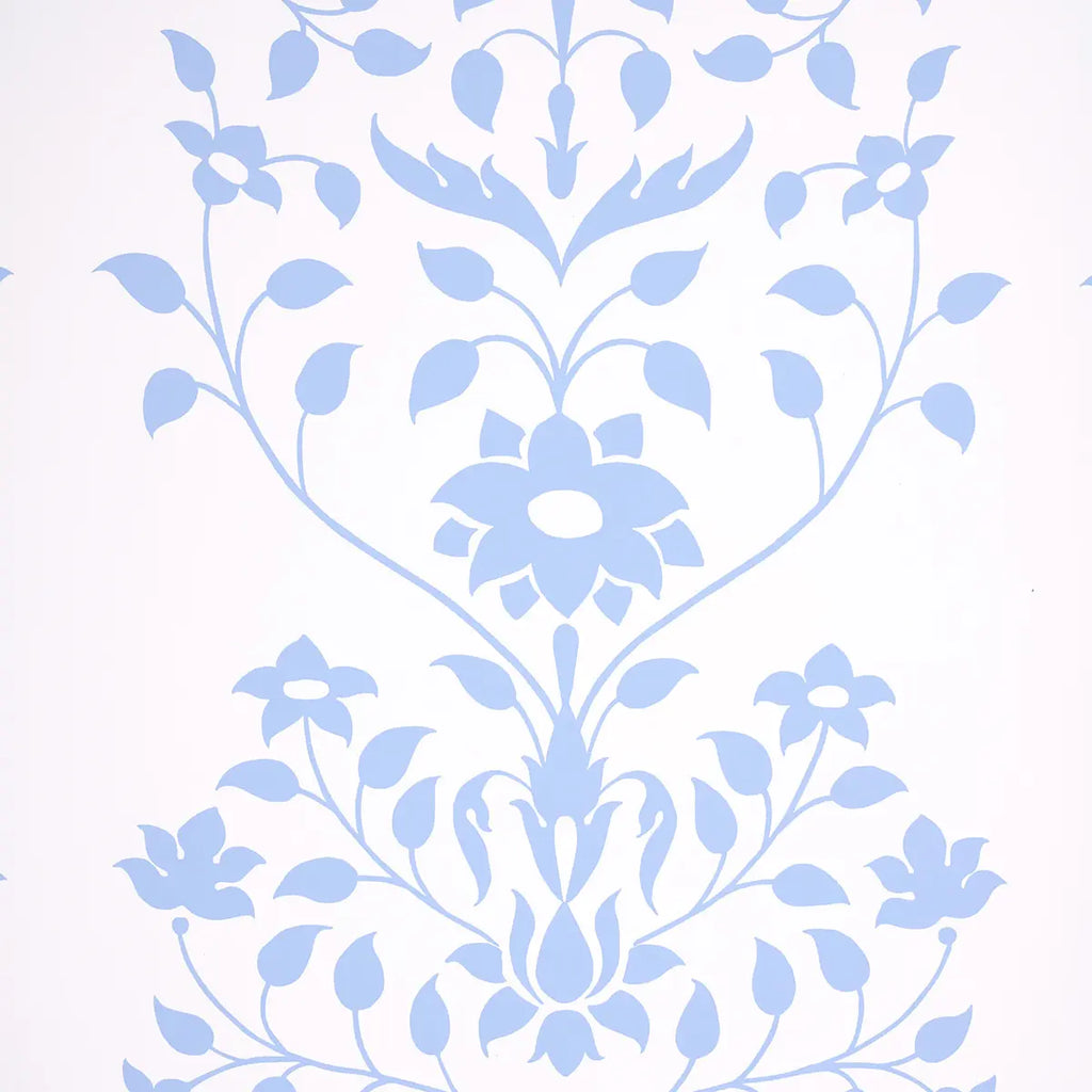 Jaipur Mughal Flower Wallpaper - Blue