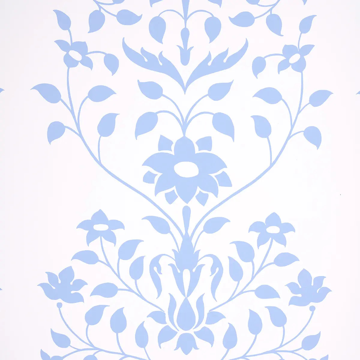 Jaipur Mughal Flower Wallpaper - Blue