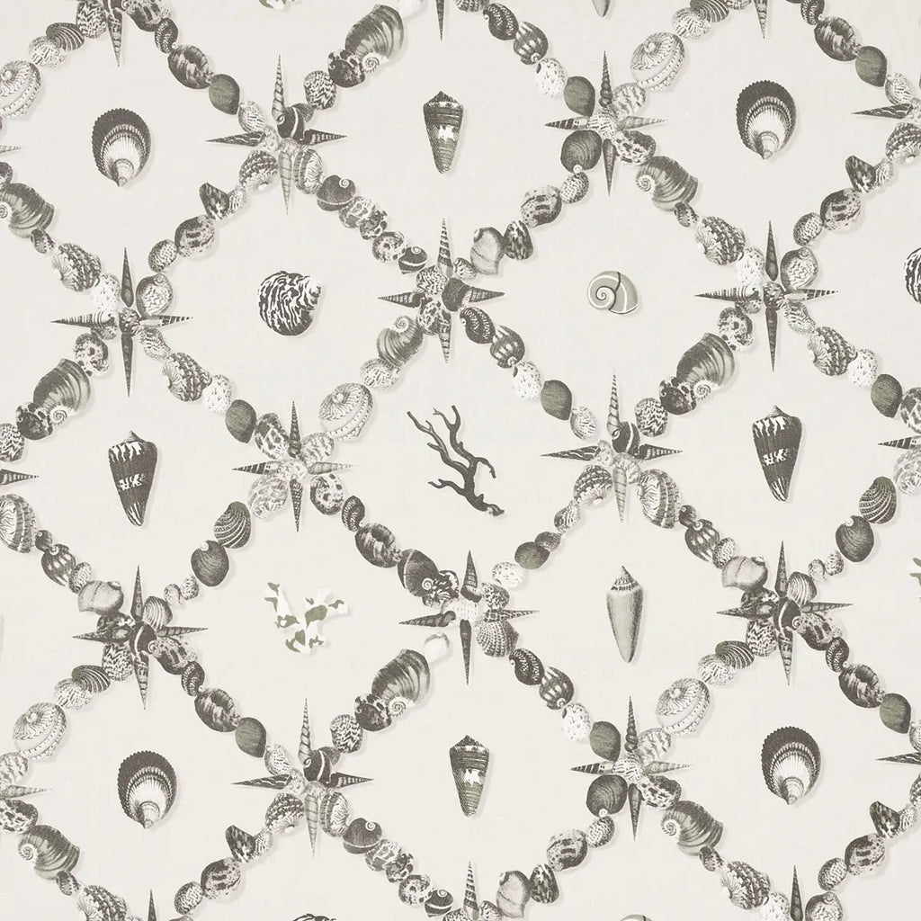 Grotto Treillage Wallpaper - Grisaille