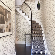Load image into Gallery viewer, Caterpillar Leaf Wallpaper in an interior setting