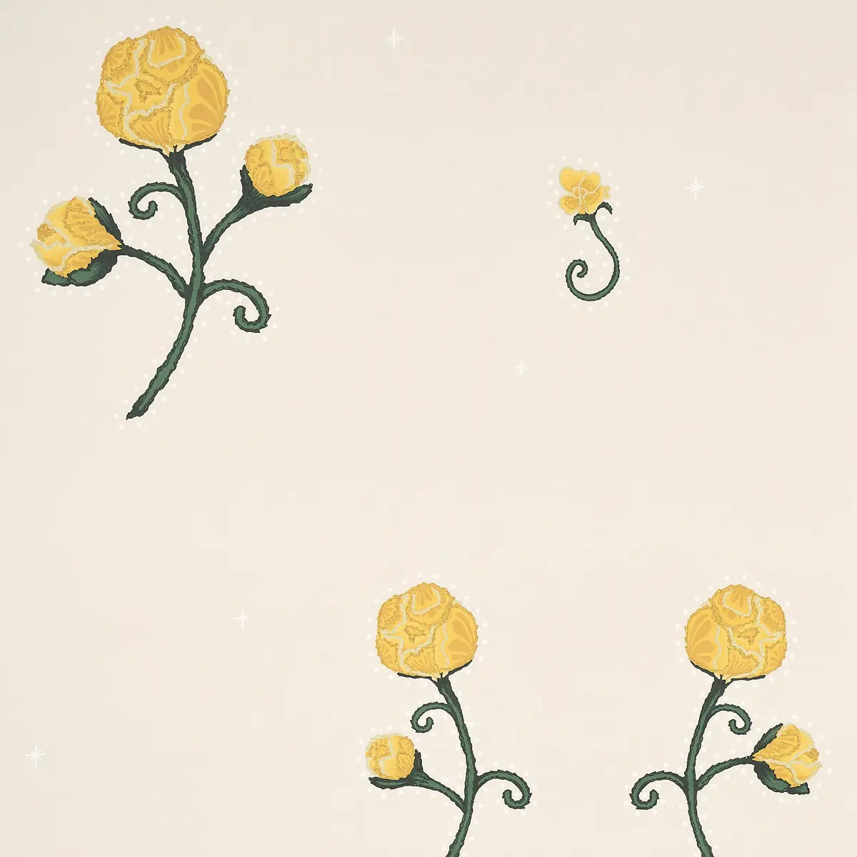 Rhinestone Cowboy Wallpaper - Bright Yellow