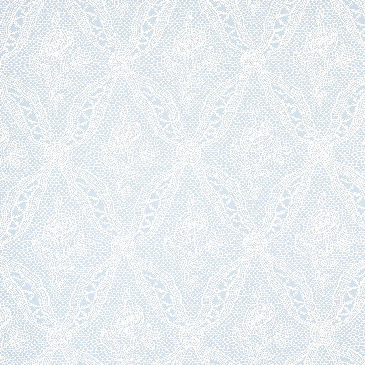 Cosette Lace Wallpaper - Cornflower