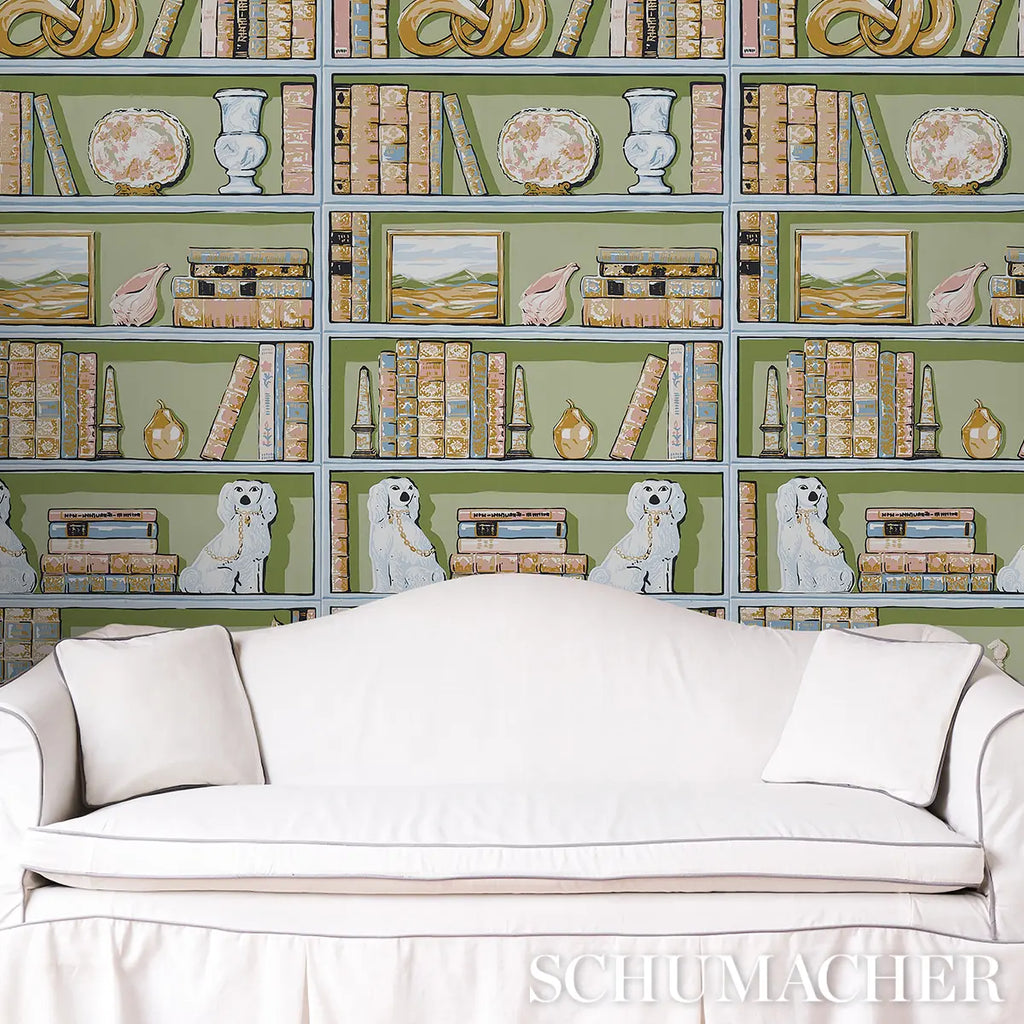 Natalie’s Library Wallpaper in an interior setting