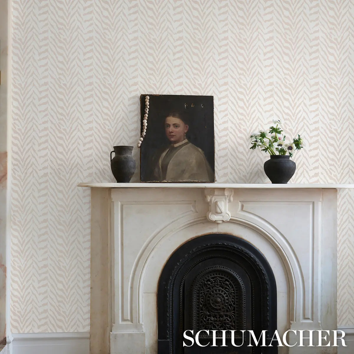 Quincy Wallpaper in an interior setting