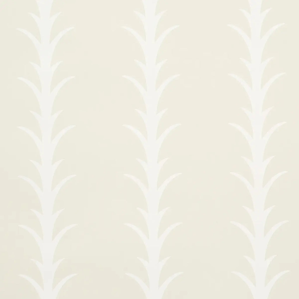 Acanthus Stripe Wallpaper - Ivory On Neutral