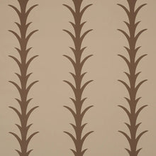 Load image into Gallery viewer, Acanthus Stripe Wallpaper - Brown On Beige