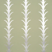 Load image into Gallery viewer, Acanthus Stripe Wallpaper - Metallic On Sage
