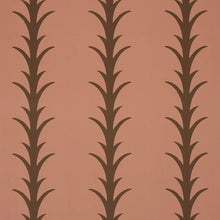 Load image into Gallery viewer, Acanthus Stripe Wallpaper - Brown On Rosewood