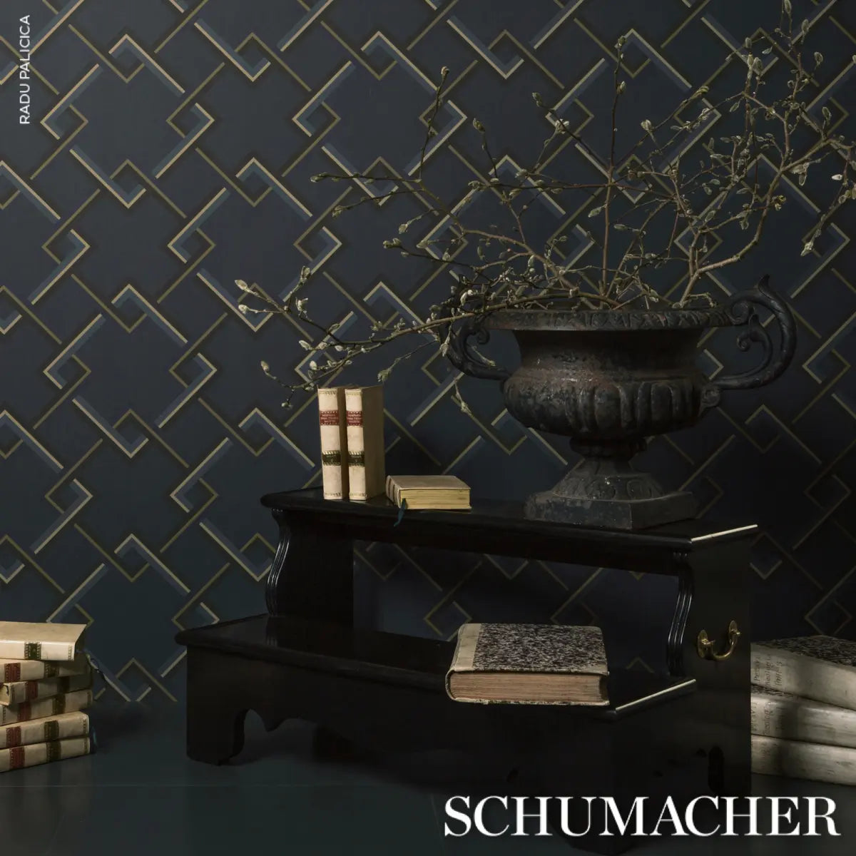 Mah Jong Wallpaper in an interior setting