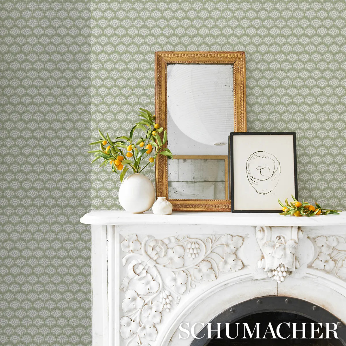Pollen Wallpaper in an interior setting