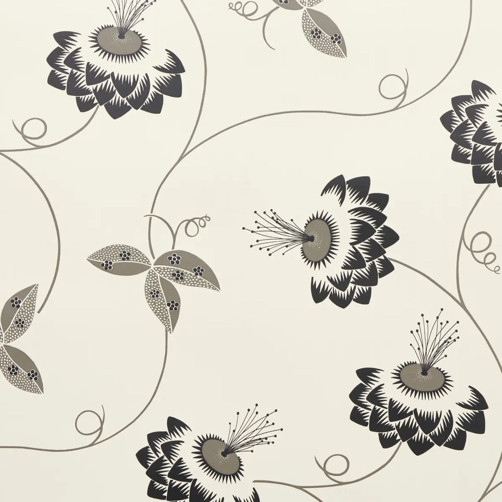 Merlin Wallpaper - Black & Cream