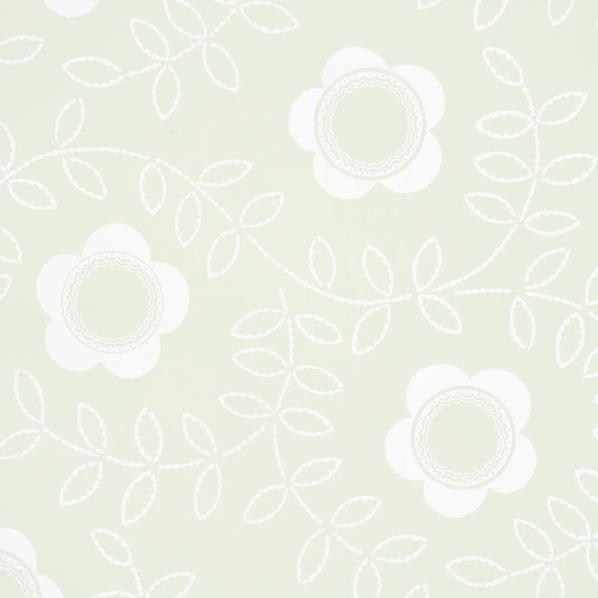 Tudor Rose Wallpaper - Pistachio